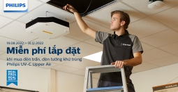 Miễn phí lắp đặt đèn trần, đèn tường khử trùng Philips UV-C Upper Air