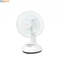 Quạt sạc - đèn sạc đa chức năng KT 9500 2 bình Kentom