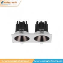 Đèn led âm trần đôi chóa đen 18W V7DLA-18 Vinaled